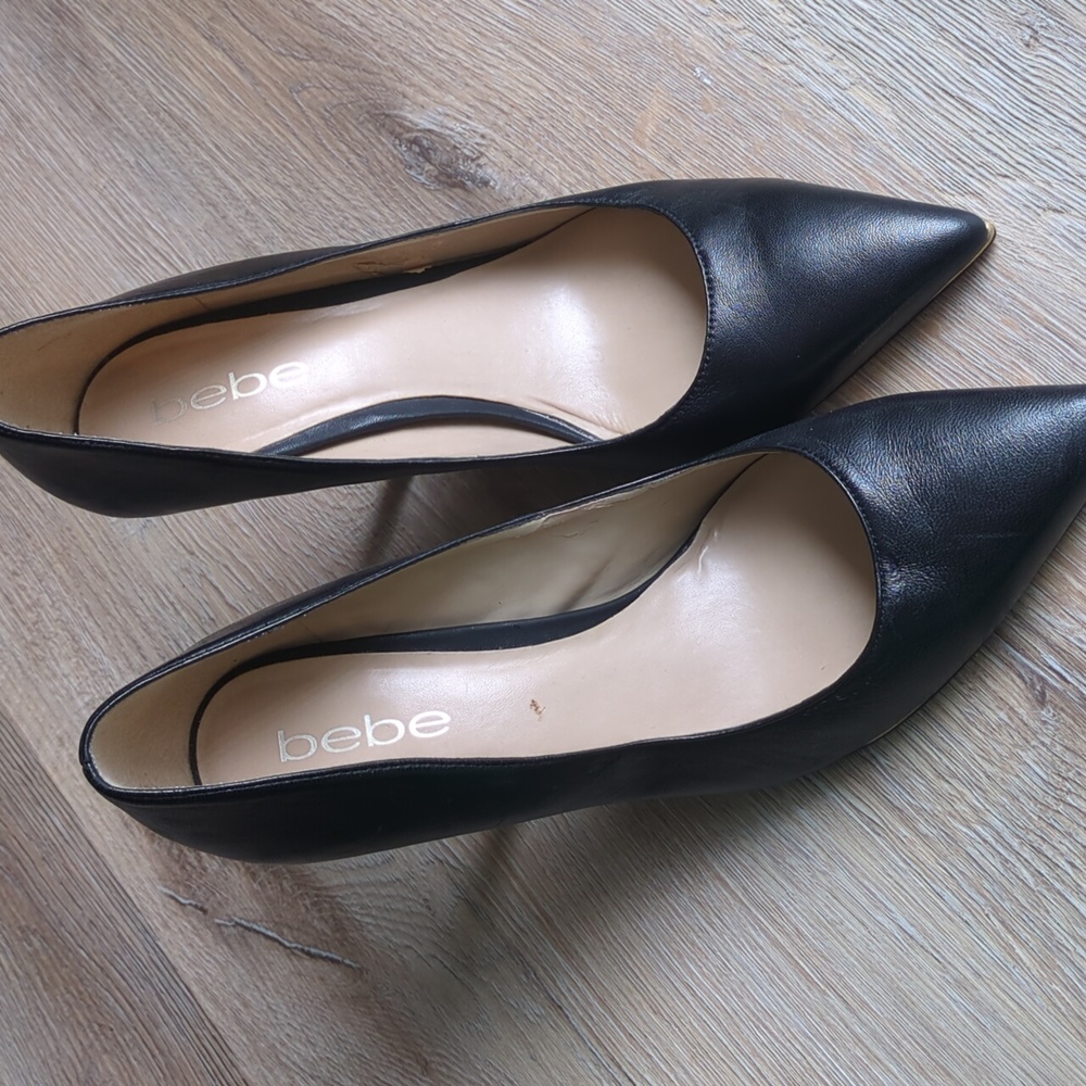 Bebe leather heels